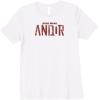 imageStar Wars Andor Worn Text Logo Premium TShirtWhite