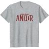 imageStar Wars Andor Worn Text Logo TShirtHeather Grey