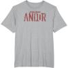 imageStar Wars Andor Worn Text Logo TShirtHeather Grey