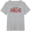 imageStar Wars Andor Worn Text Logo TShirtHeather Grey
