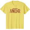 imageStar Wars Andor Worn Text Logo TShirtLemon Yellow
