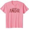 imageStar Wars Andor Worn Text Logo TShirtPink