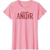 imageStar Wars Andor Worn Text Logo TShirtPink