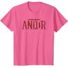 imageStar Wars Andor Worn Text Logo TShirtPink Heather