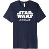 imageStar Wars Andor Centered Text Logo Symbol Premium TShirtNavy Blue