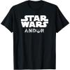 imageStar Wars Andor Centered Text Logo Symbol TShirtBlack