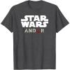 imageStar Wars Andor Centered Text Logo Symbol V3 TShirtDark Heather Grey