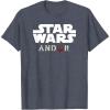 imageStar Wars Andor Centered Text Logo Symbol V3 TShirtHeather Blue