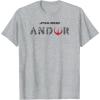 imageStar Wars Andor Distressed Text Logo TShirtHeather Grey