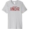 imageStar Wars Andor Worn Text Logo Premium TShirtHeather Grey