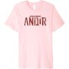 imageStar Wars Andor Worn Text Logo Premium TShirtPink
