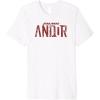 imageStar Wars Andor Worn Text Logo Premium TShirtWhite
