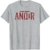 imageStar Wars Andor Worn Text Logo TShirtHeather Grey