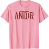 imageStar Wars Andor Worn Text Logo TShirtPink