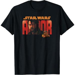 imageStar Wars Andor Cassian Photo Text Fill TShirtBlack