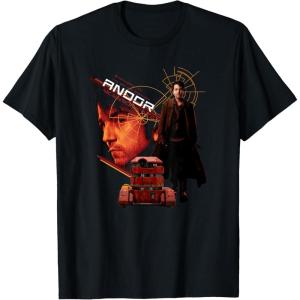 imageStar Wars Andor Cassian and B2EMO Poster TShirtBlack
