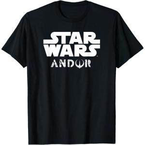 imageStar Wars Andor Centered Text Logo Symbol TShirtBlack