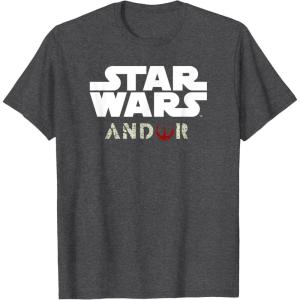imageStar Wars Andor Centered Text Logo Symbol V3 TShirtDark Heather Grey
