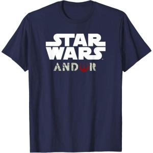 imageStar Wars Andor Centered Text Logo Symbol V3 TShirtNavy Blue