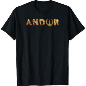 imageStar Wars Andor Glitch Text Logo TShirtBlack