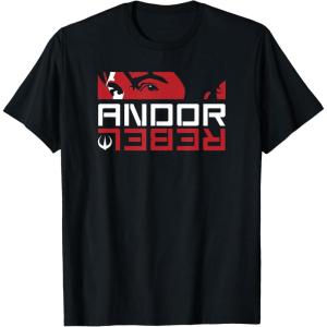 imageStar Wars Andor Rebel Glare Cassian Eyes Panel TShirtBlack