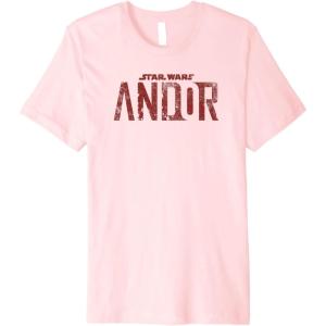 imageStar Wars Andor Worn Text Logo Premium TShirtPink