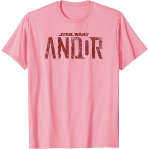 imageStar Wars Andor Worn Text Logo TShirtPink