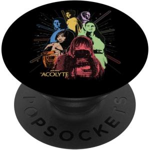 imageStar Wars The Acolyte Disney Retro Color Block Characters PopSockets Standard PopGripStandard