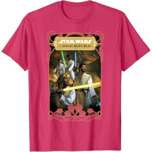 imageStar Wars The High Republic The Fallen Star Cover Art TShirtRed Heather