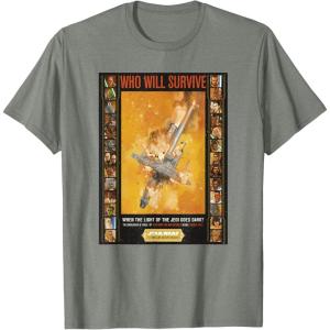 imageStar Wars The High Republic Who Will Survive Poster TShirtOlive Heather