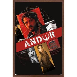 imageTrends International Star Wars Andor  Group Graphic Wall Poster 34L x 224W Premium Unframed VersionMahogany Framed Version