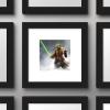 imageTrends International Gallery Pops Star Wars Saga  Moments Edge Yoda Lightsaber Wall Art Wall Poster 1200quot x 1200quot Black Frame VersionBlack Frame Version
