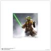imageTrends International Gallery Pops Star Wars Saga  Moments Edge Yoda Lightsaber Wall Art Wall Poster 1200quot x 1200quot Black Frame VersionUnframed Version