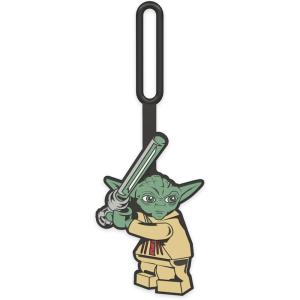 imageLego Star Wars Silicone Luggage Tag  Yoda 52222 writable Surface on Back for ID Identification Measures 65 inches Long for Travel Suitcase Backpack