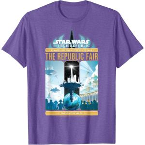 imageStar Wars High Republic Fair Poster TShirtPurple Heather