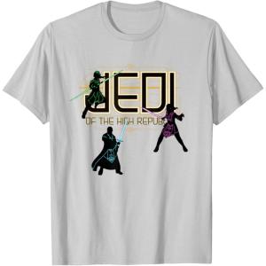 imageStar Wars The High Republic Jedi Defend TShirtSilver Grey