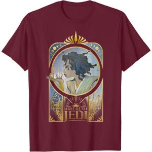 imageStar Wars The High Republic Light Of The Jedi Nouveau Poster TShirtBurgundy