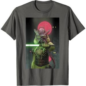imageStar Wars The High Republic Lourna Dee Lightsaber Poster TShirtAsphalt Grey