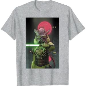 imageStar Wars The High Republic Lourna Dee Lightsaber Poster TShirtHeather Grey