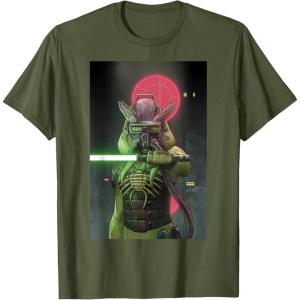 imageStar Wars The High Republic Lourna Dee Lightsaber Poster TShirtOlive Green