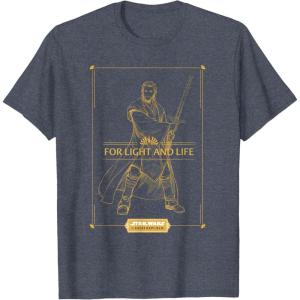 imageStar Wars The High Republic Stellan Gios For Light and Life TShirtHeather Blue