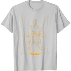 imageStar Wars The High Republic Stellan Gios For Light and Life TShirtSilver Grey