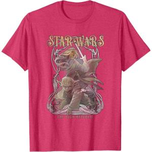 imageStar Wars The High Republic Yoda Avar Kriss Combat Pose TShirtRed Heather