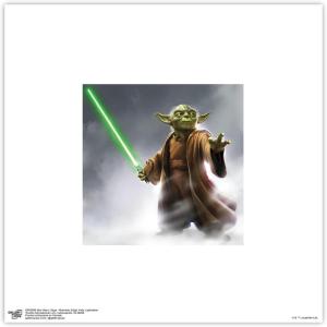 imageTrends International Gallery Pops Star Wars Saga  Moments Edge Yoda Lightsaber Wall Art Wall Poster 1200quot x 1200quot Black Frame VersionUnframed Version