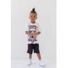 imageSTAR WARS Darth Vader Stormtrooper Millenium Falcon Mesh Graphic TShirt and Shorts Outfit Set Little Kid to Big KidWhite  Black