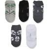 imageSTAR WARS Womens 5 Pack No Show SocksGrey White Multi
