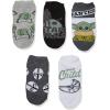 imageSTAR WARS Womens 5 Pack No Show SocksGrey White Multi