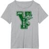 imageStar Wars  Yoda Letterman TShirtHeather Grey