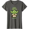 imageStar Wars Yoda Quote A Jedis Strength Flows from the Force TShirtAsphalt Grey