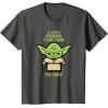 imageStar Wars Yoda Quote A Jedis Strength Flows from the Force TShirtAsphalt Grey